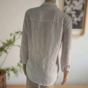 Hollister Pink Button Down Shirt with Sequin Collar Size Small